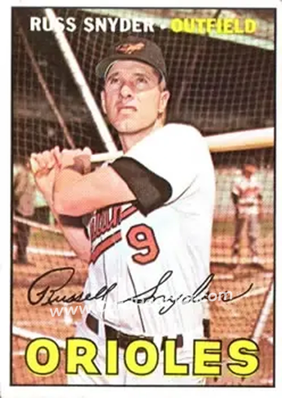1967 Topps #405 - Russ Snyder - Baltimore Orioles - Front