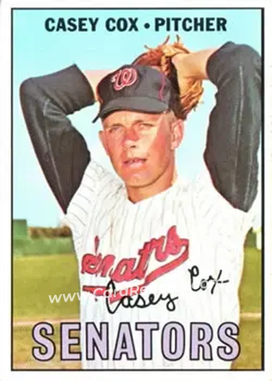 1967 Topps #414 - Casey Cox - Washington Senators - Front