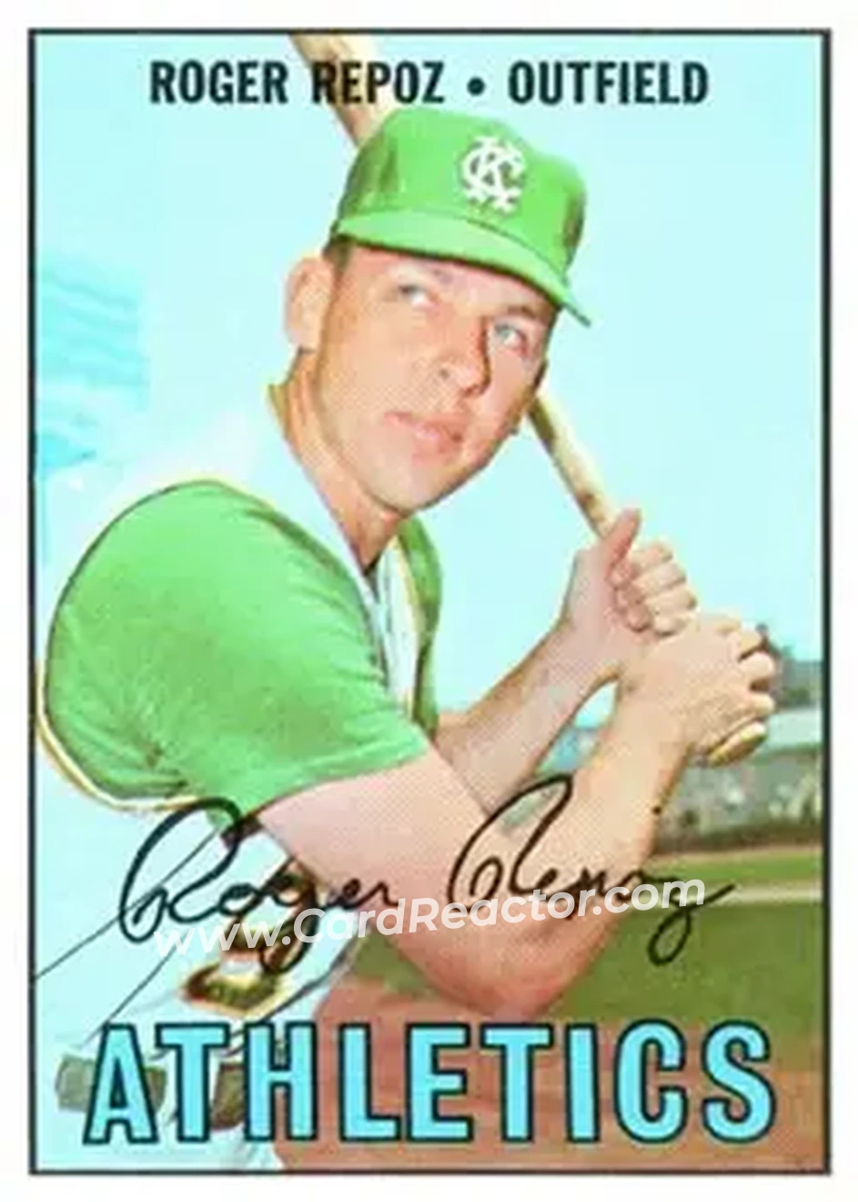 1967 Topps #416 - Roger Repoz - Kansas City Athletics - Front