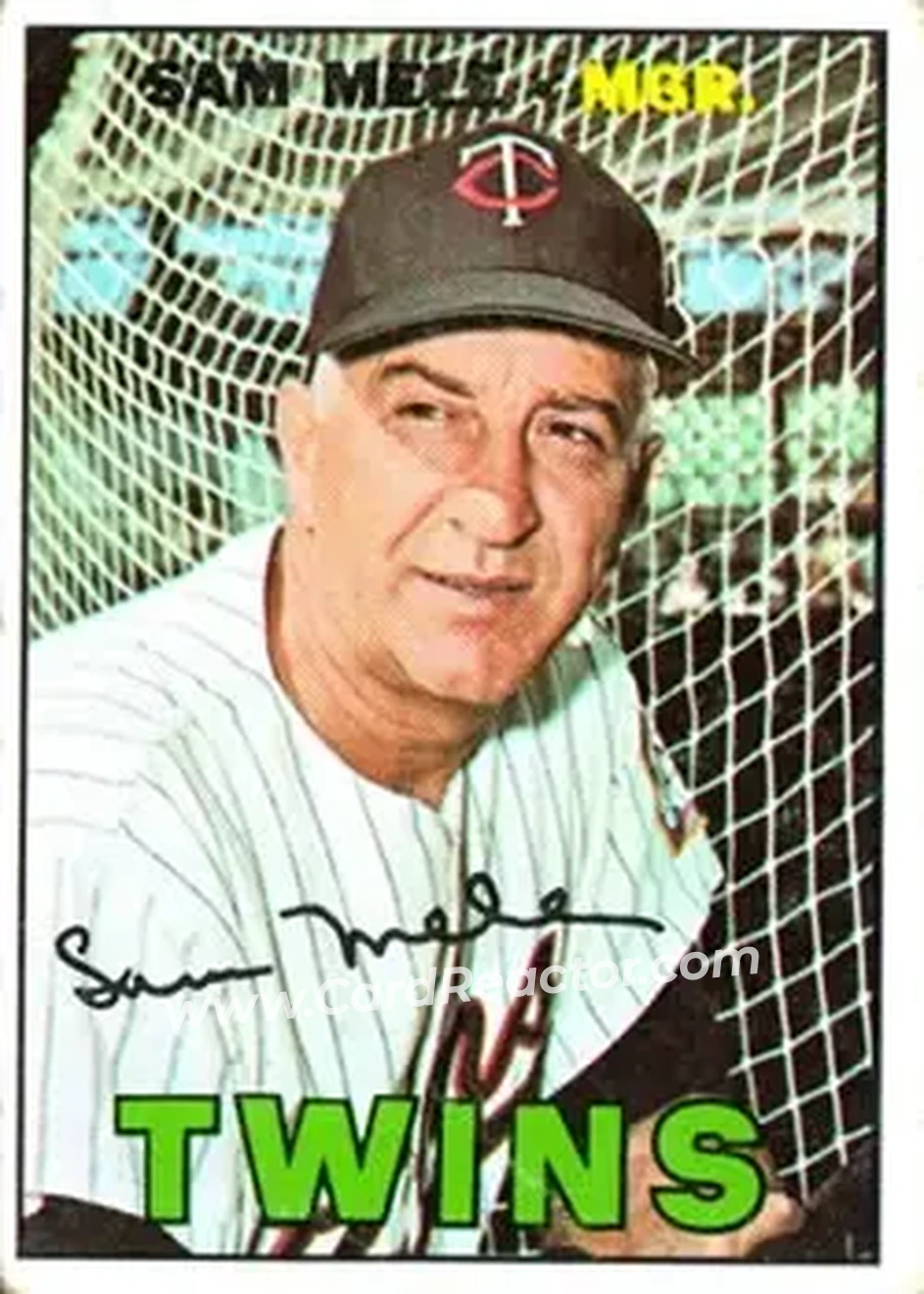 1967 Topps #418 - Sam Mele - Minnesota Twins - Front