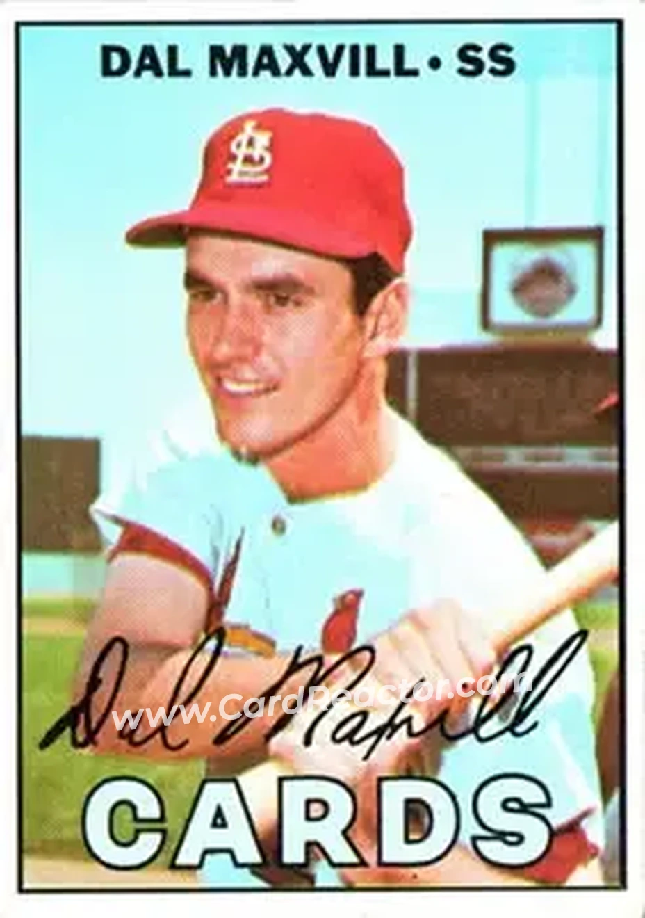 1967 Topps #421 - Dal Maxvill - St. Louis Cardinals - Front