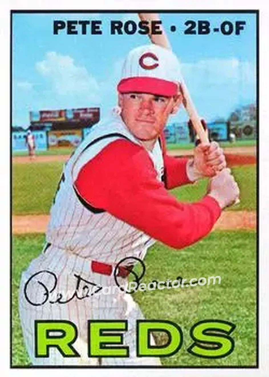 1967 Topps #430 - Pete Rose - Cincinnati Reds - Front