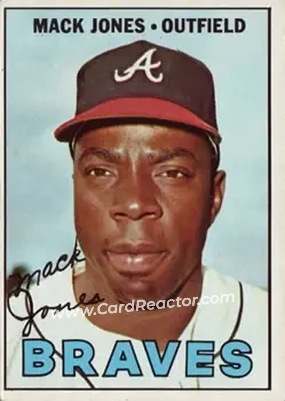 1967 Topps #435 - Mack Jones - Atlanta Braves - Front 1967 Topps #435 - Mack Jones - Atlanta Braves - Front