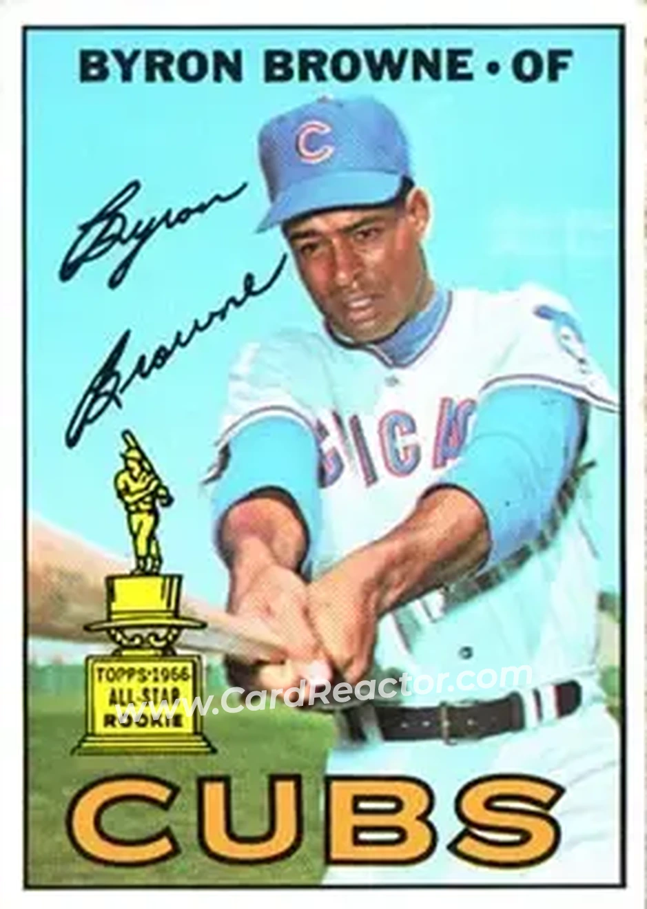 1967 Topps #439 - Byron Browne - Chicago Cubs - Front