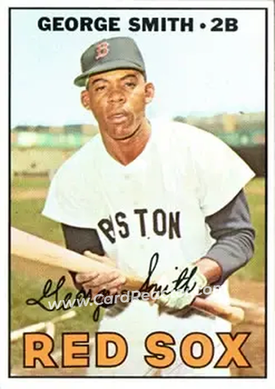 1967 Topps #444 - George Smith - Boston Red Sox - Front