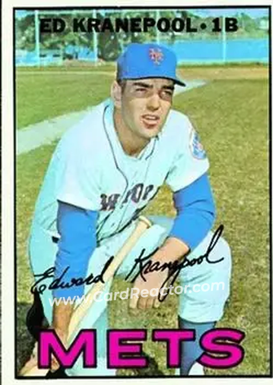 1967 Topps #452 - Ed Kranepool - New York Mets - Front