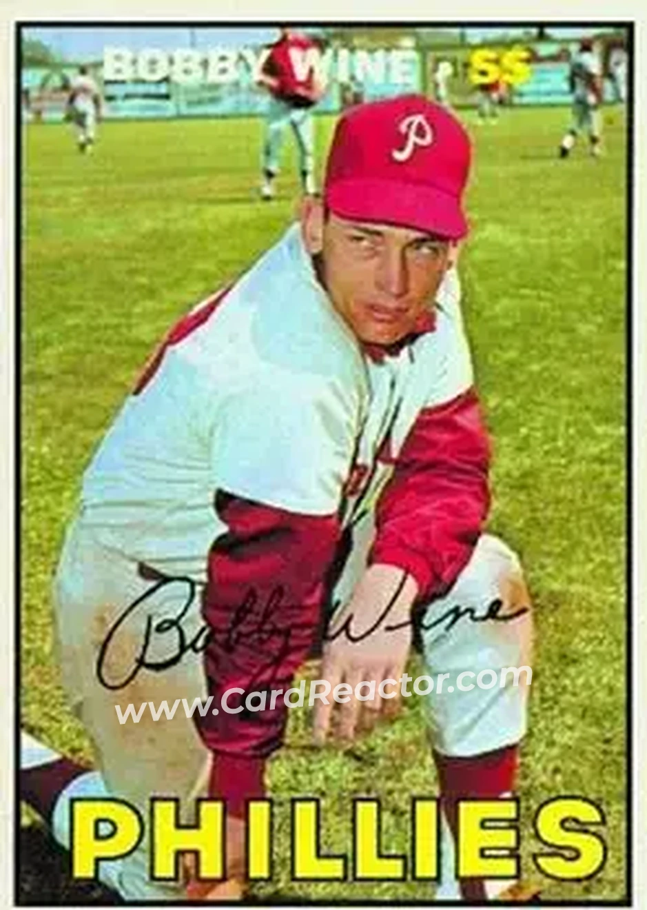 1967 Topps #466 - Bobby Wine - Philadelphia Phillies - Front
