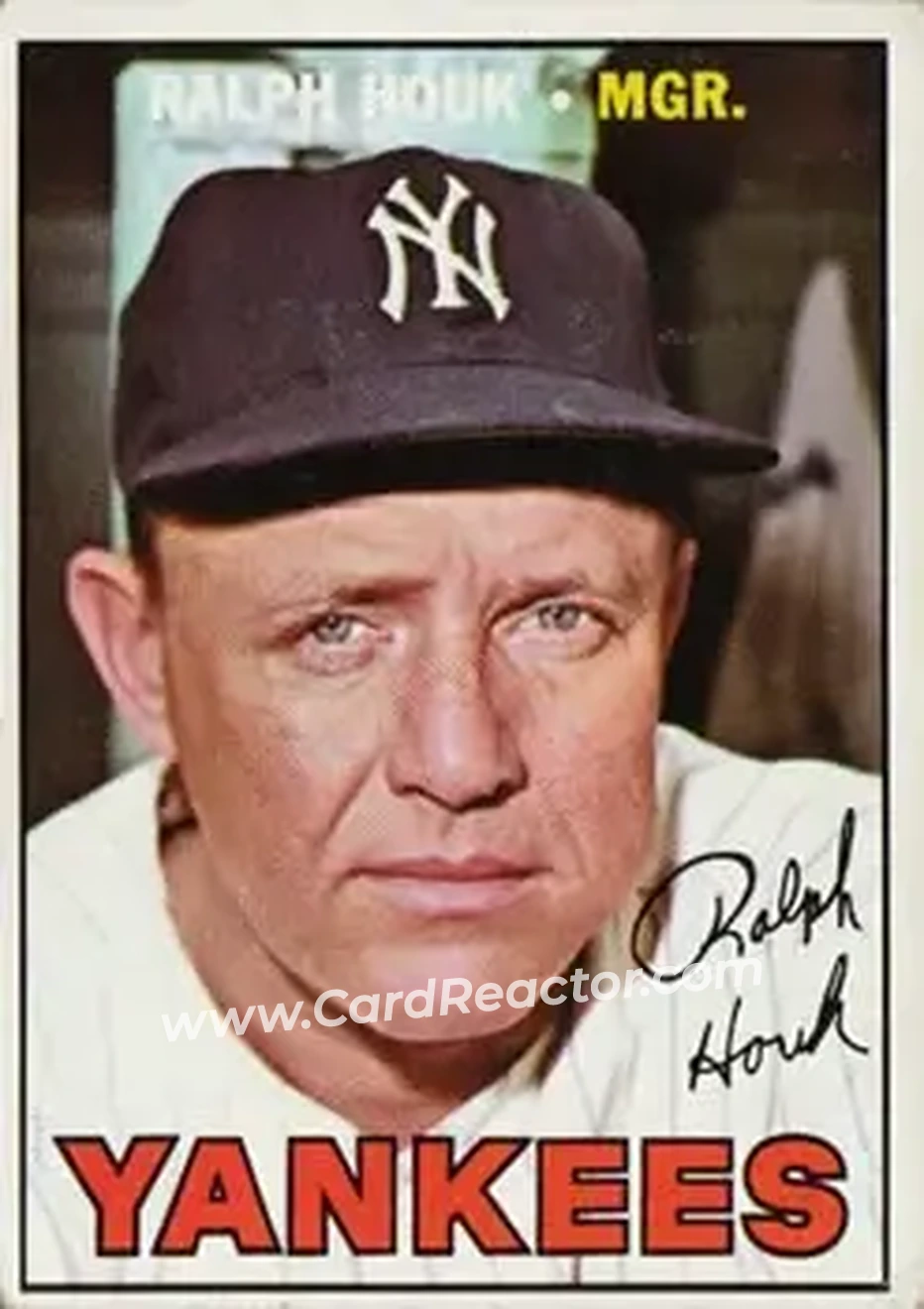 1967 Topps #468 - Ralph Houk - New York Yankees - Front 1967 Topps #468 - Ralph Houk - New York Yankees - Front