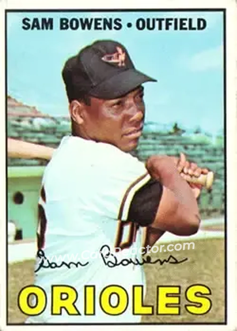 1967 Topps #491 - Sam Bowens - Baltimore Orioles - Front