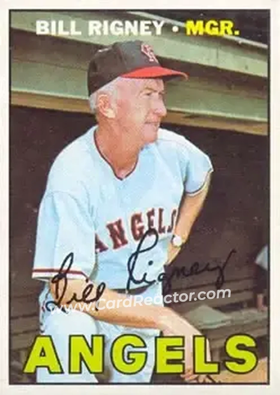 1967 Topps #494 - Bill Rigney - California Angels - Front