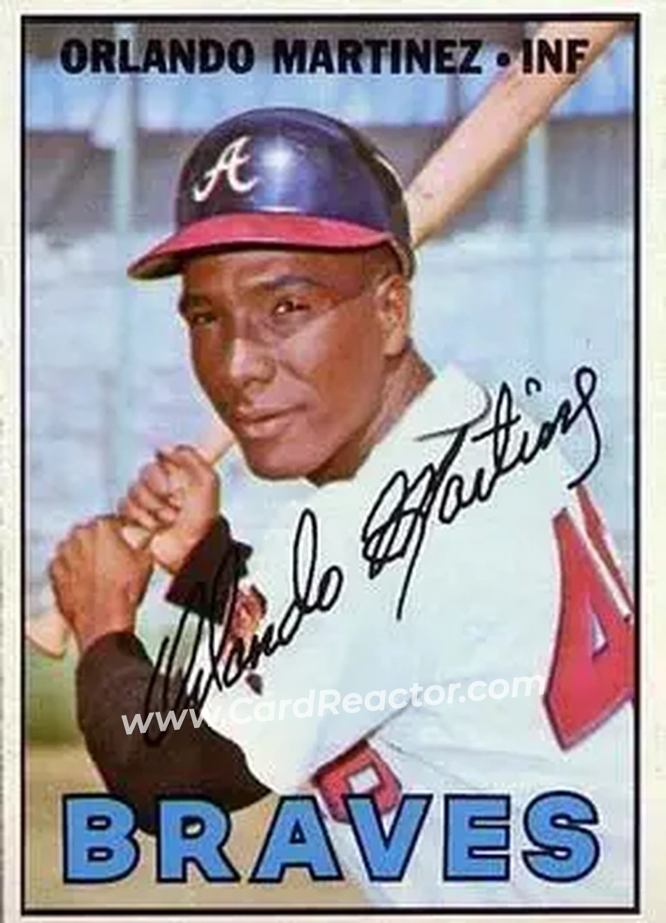 1967 Topps #504 - Orlando Martinez - Atlanta Braves - Front