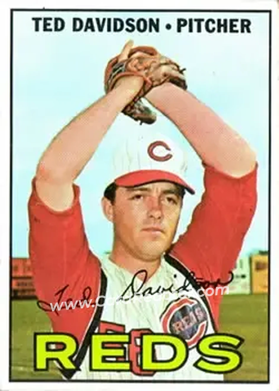 1967 Topps #519 - Ted Davidson - Cincinnati Reds - Front