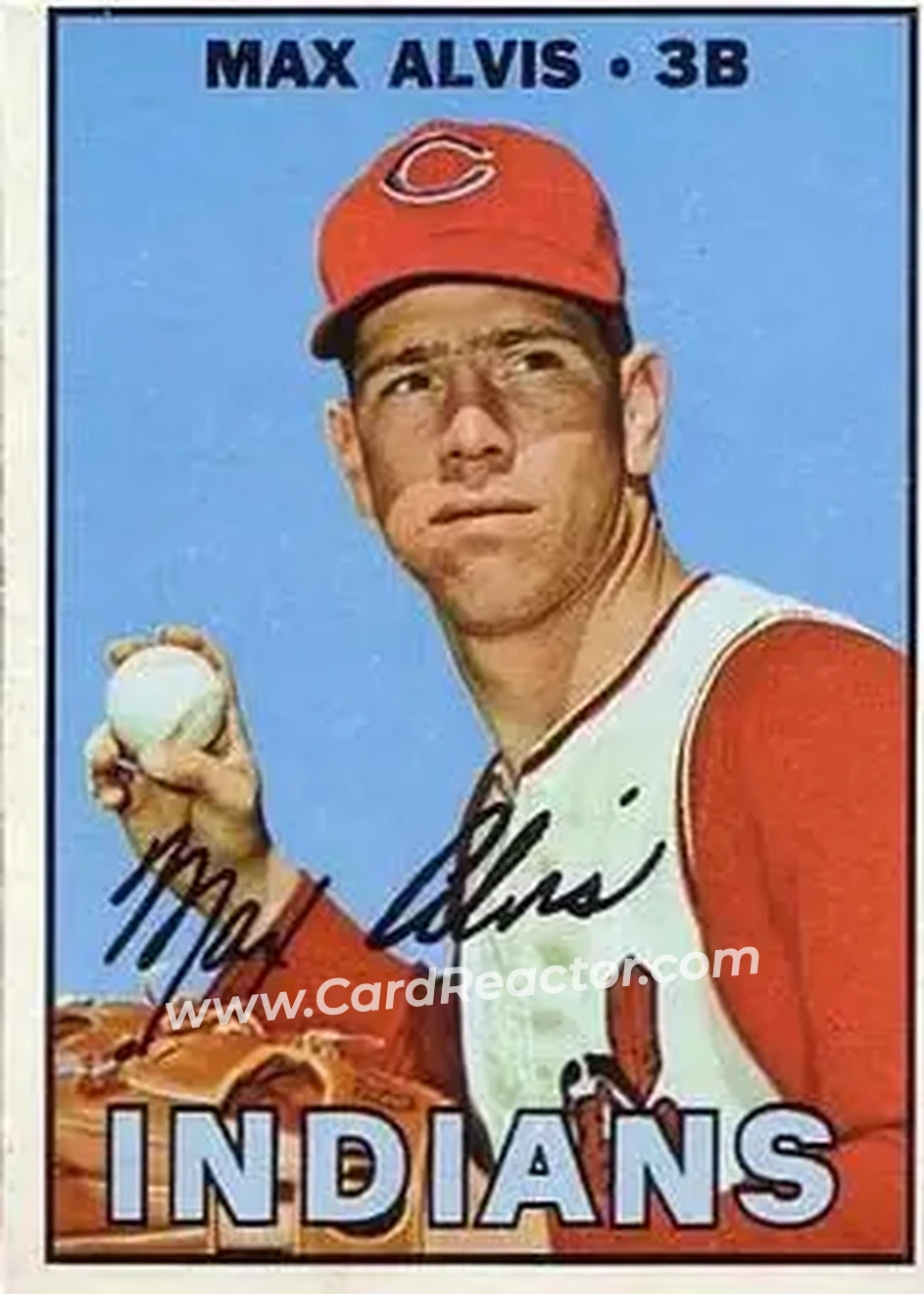 1967 Topps #520 - Max Alvis - Cleveland Indians - Front