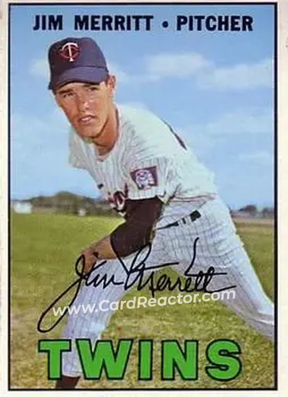 1967 Topps #523 - Jim Merritt - Minnesota Twins - Front