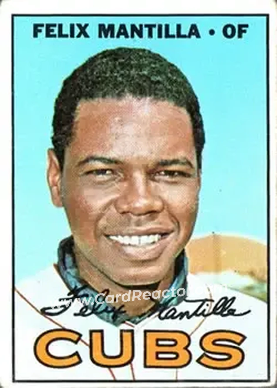 1967 Topps #524 - Felix Mantilla - Chicago Cubs - Front