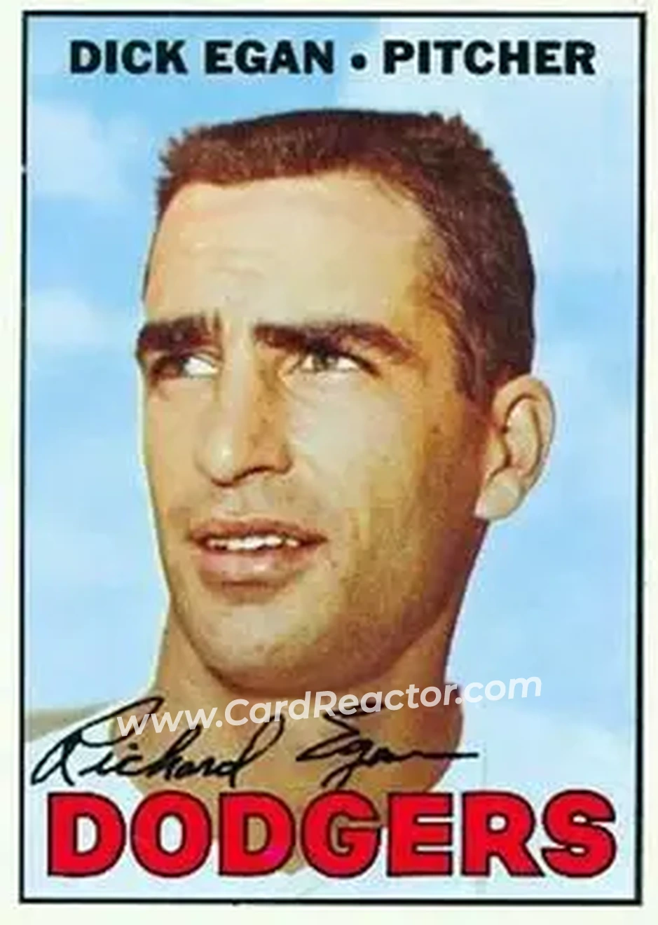 1967 Topps #539 - Dick Egan - Los Angeles Dodgers - Front