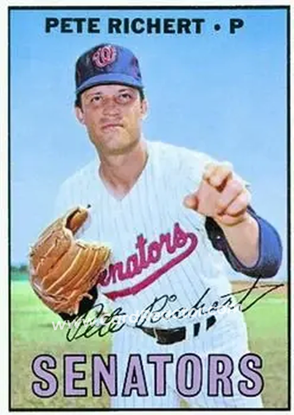 1967 Topps #590 - Pete Richert - Washington Senators - Front