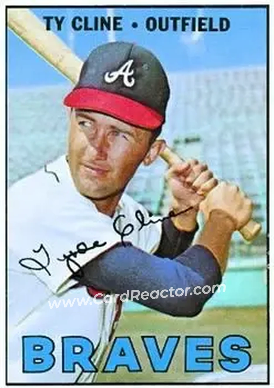 1967 Topps #591 - Ty Cline - Atlanta Braves - Front