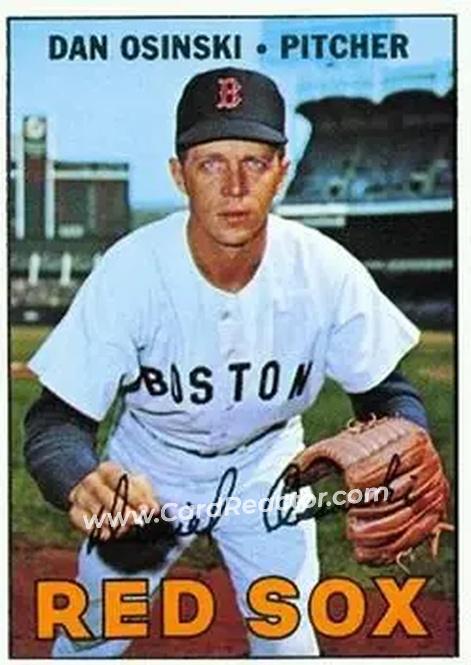 1967 Topps #594 - Dan Osinski - Boston Red Sox - Front