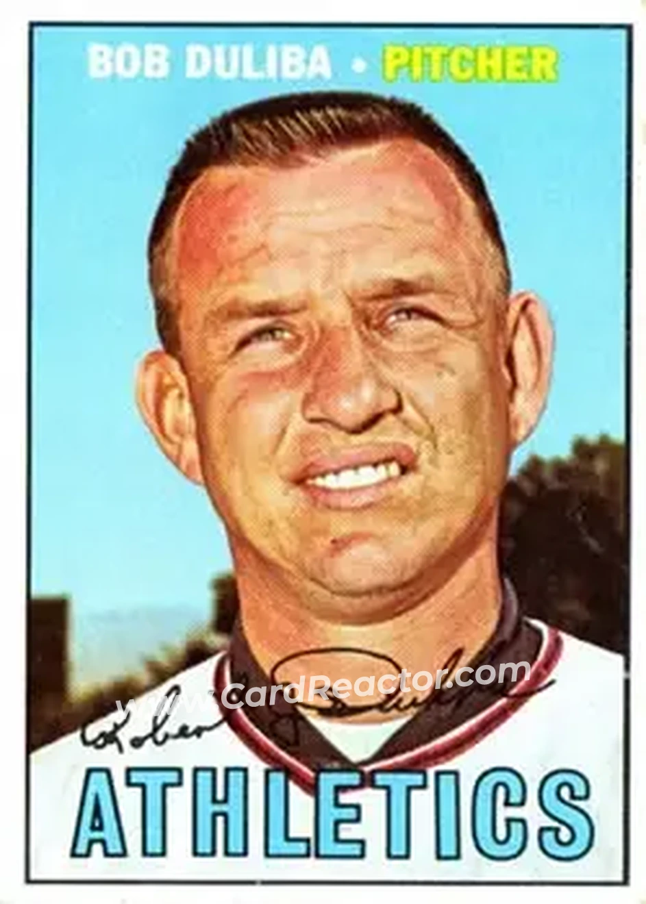 1967 Topps #599 - Bob Duliba - Kansas City Athletics - Front