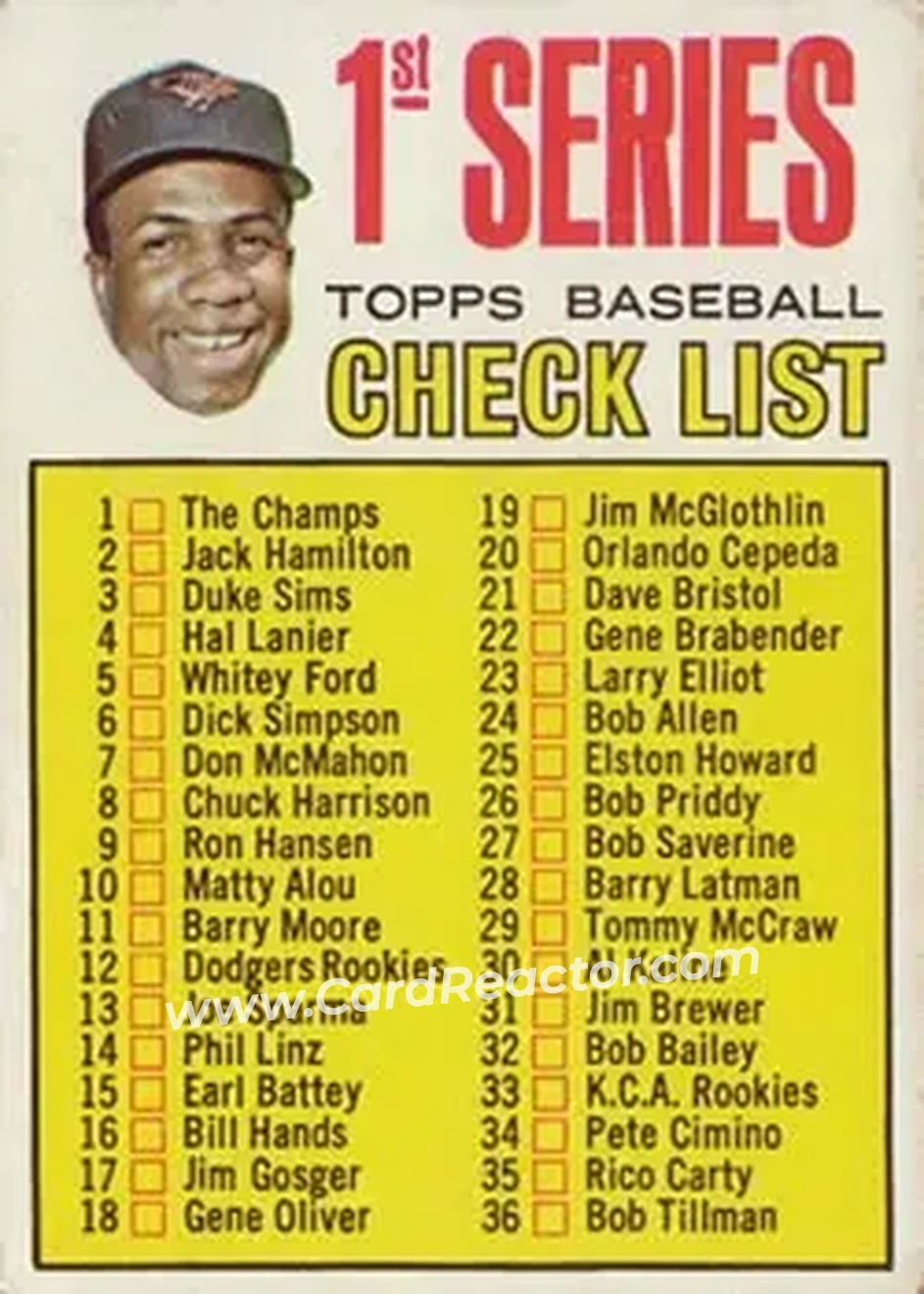 1967 Topps #62 - Card #62 - Front