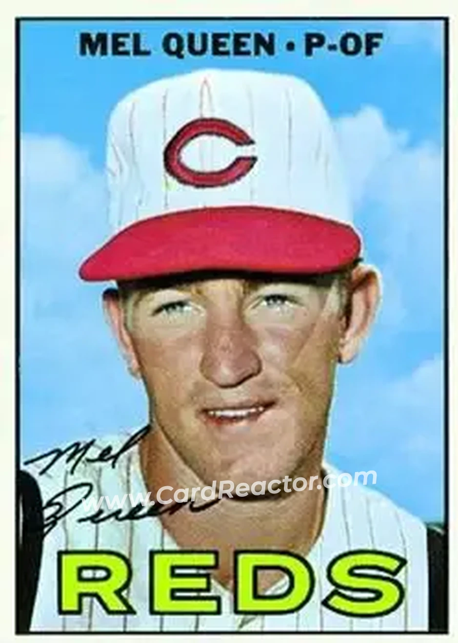 1967 Topps #374 - Mel Queen - Cincinnati Reds - Front
