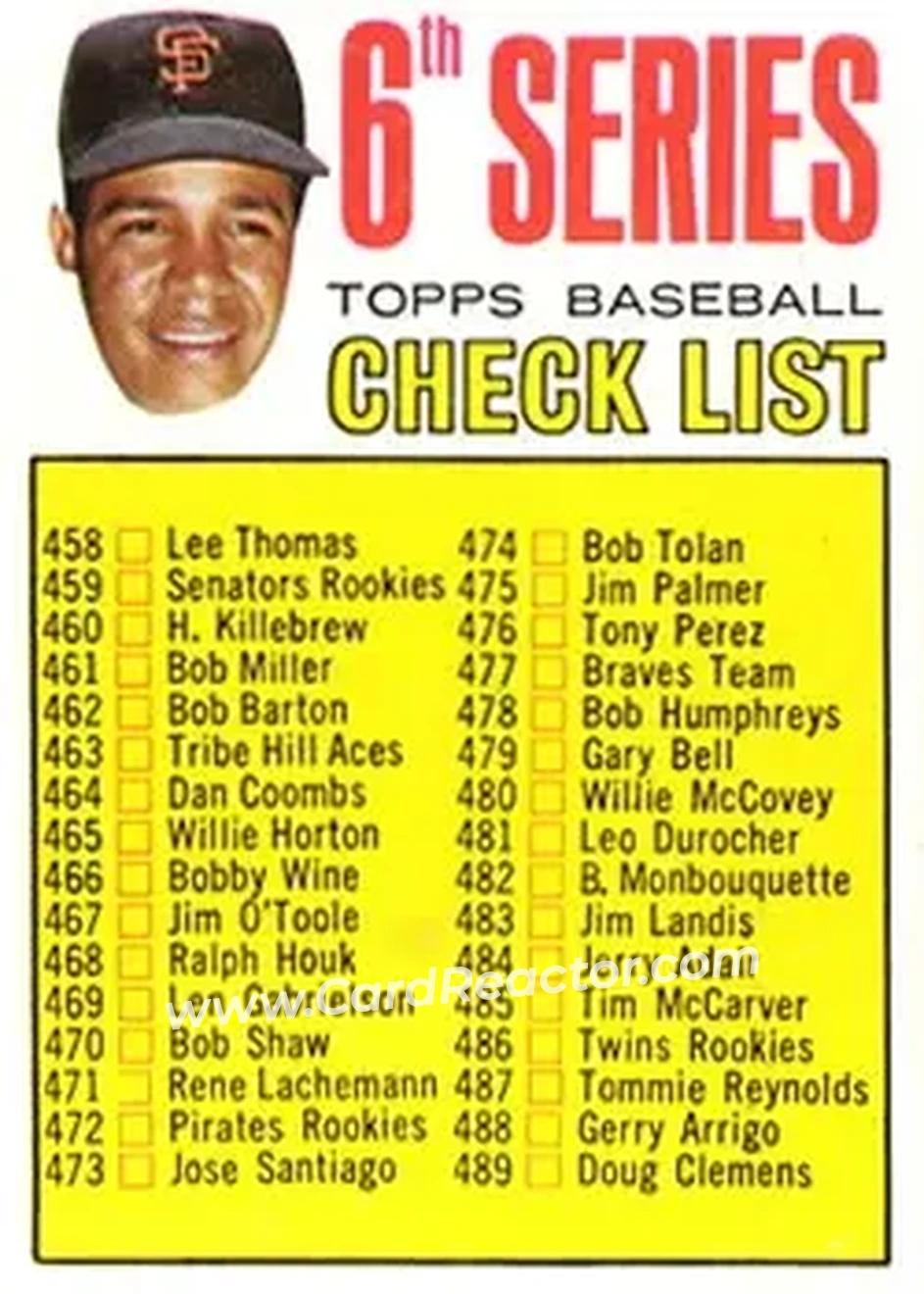 1967 Topps #454 - Card #454 - Front