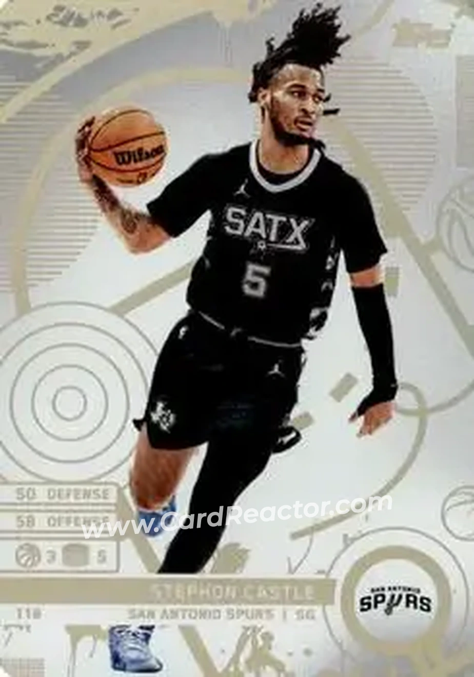2025-26 Topps Match Attax #118 - Stephon Castle - San Antonio Spurs - Front