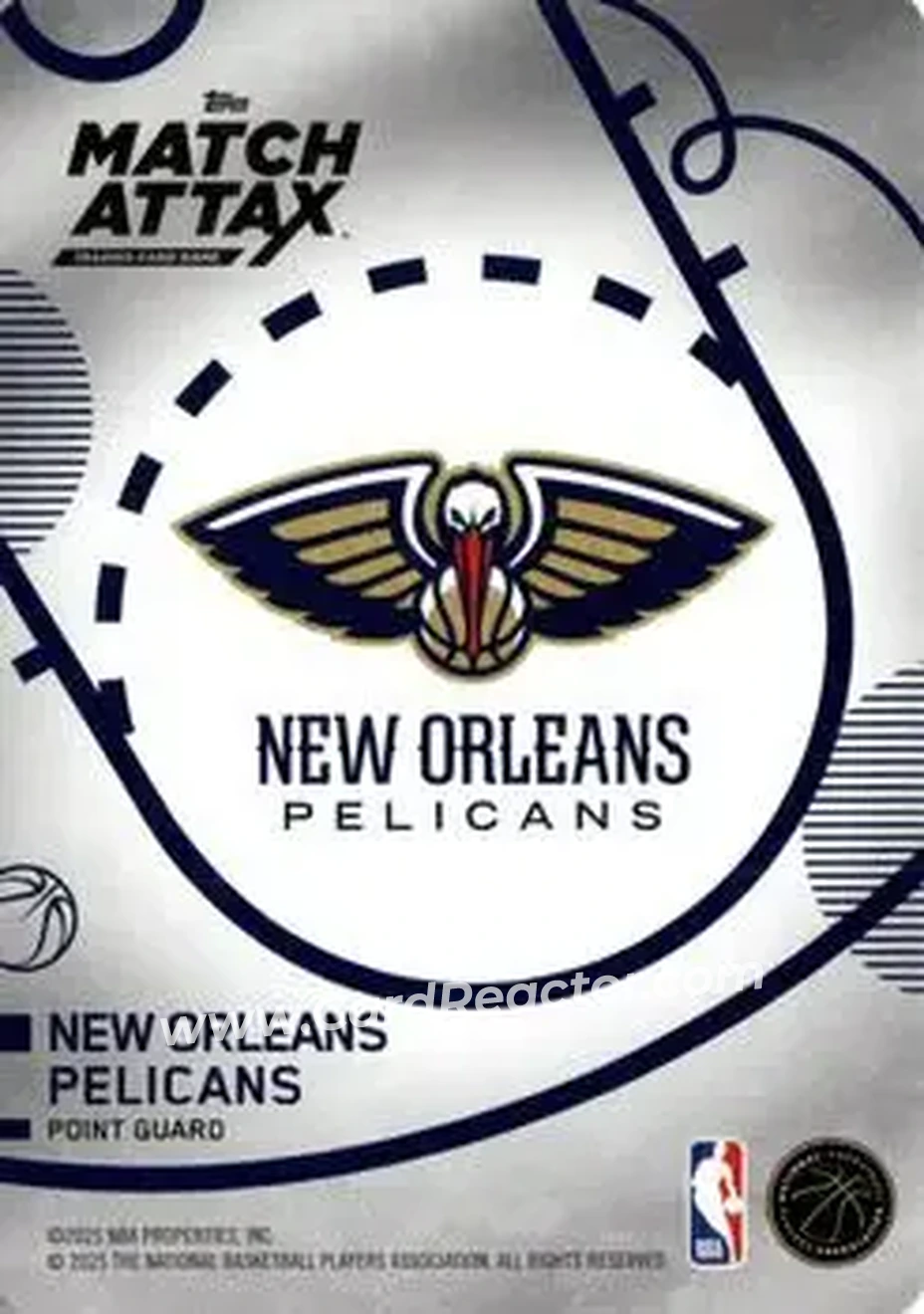 2025-26 Topps Match Attax #127 - Jeremiah Fears - New Orleans Pelicans - Back