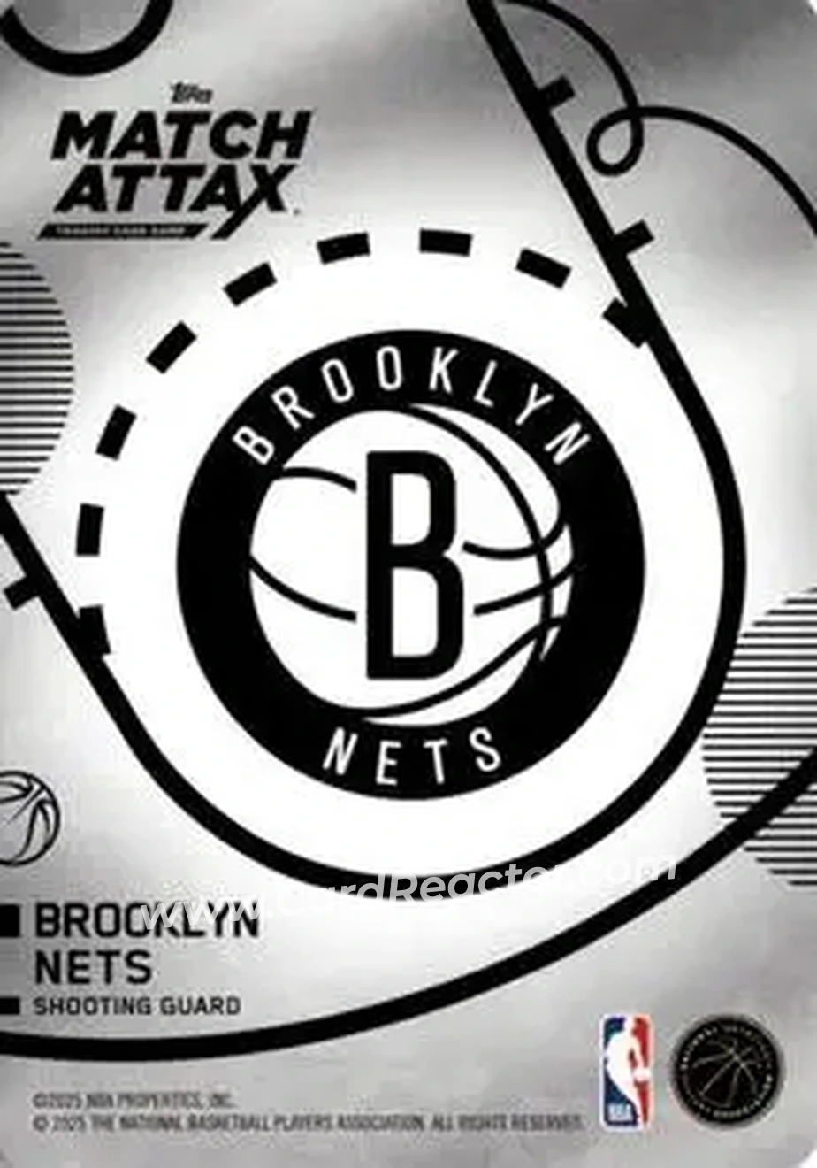 2025-26 Topps Match Attax #128 - Egor Dëmin - Brooklyn Nets - Back