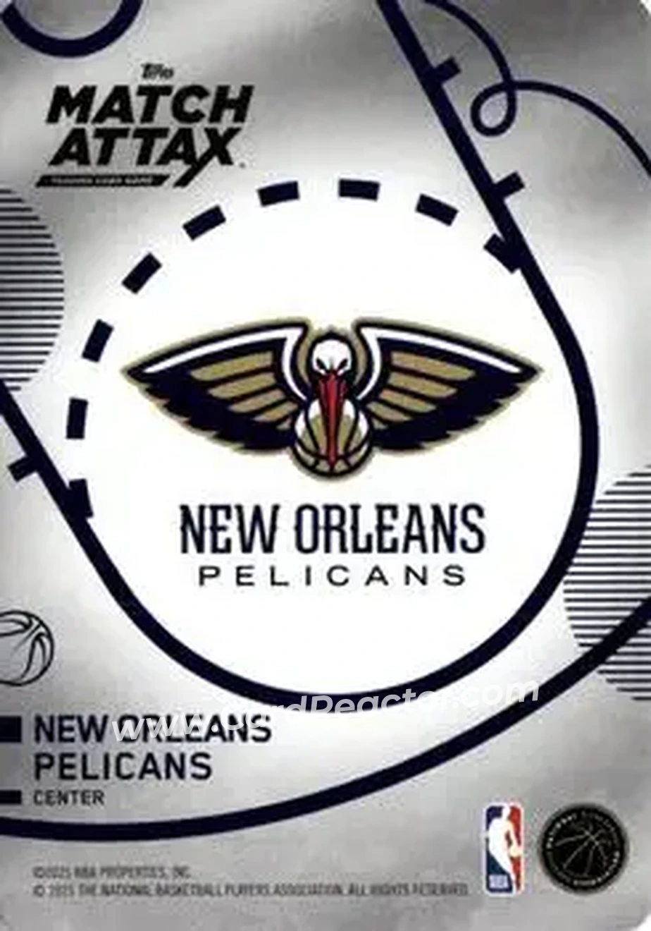 2025-26 Topps Match Attax #133 - Derik Queen - New Orleans Pelicans - Back