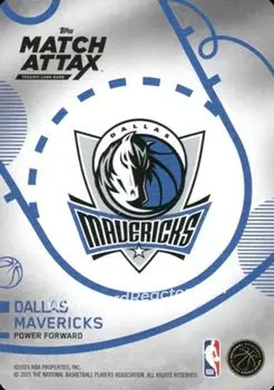2025-26 Topps Match Attax #149 - P.J. Washington - Dallas Mavericks - Back
