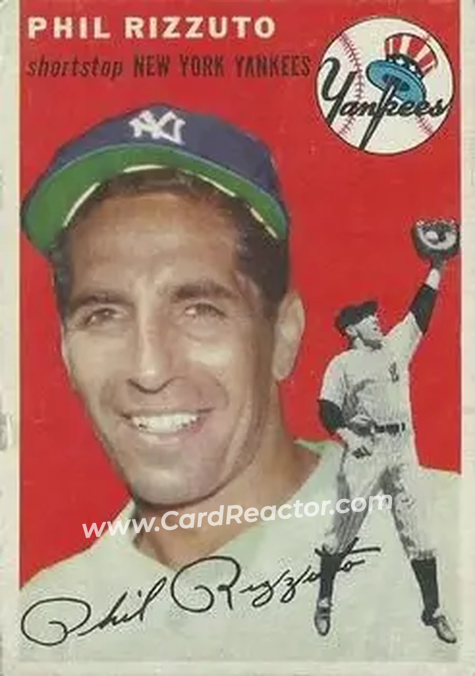 1954 Topps Canadian #17 - Phil Rizzuto - New York Yankees