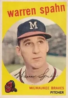 1959 Topps Venezuelan #40 - Warren Spahn - Milwaukee Braves