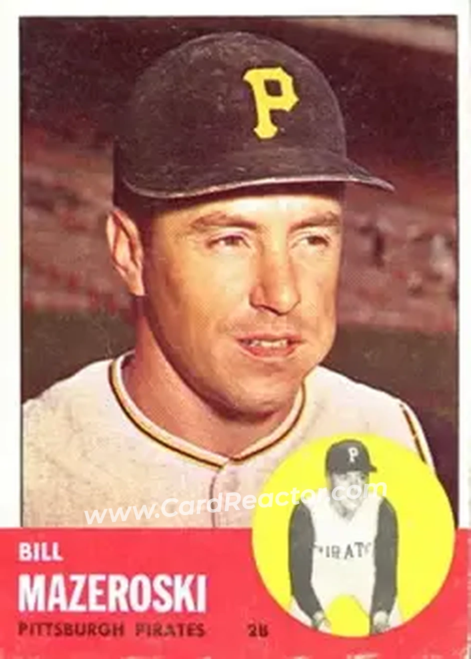 1963 Topps #323 - Bill Mazeroski - Pittsburgh Pirates