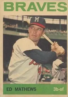 1964 Topps Venezuelan #35 - Ed Mathews - Milwaukee Braves