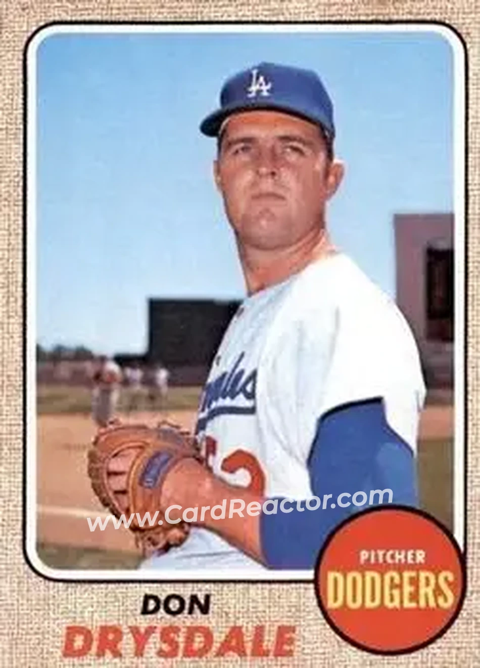 1968 Topps #145 - Don Drysdale - Los Angeles Dodgers