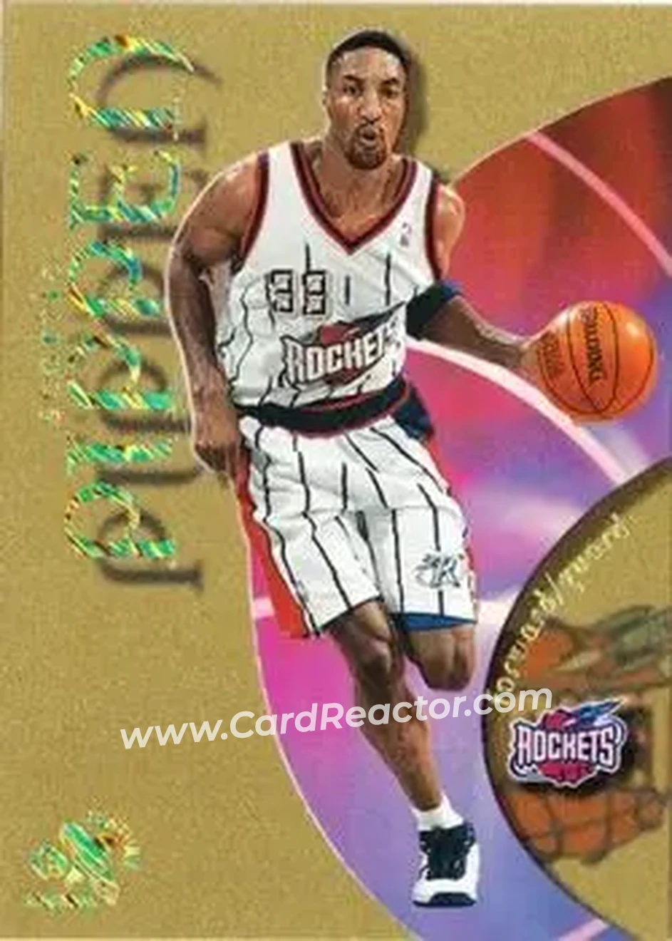 1998-99 SkyBox E-X Century - Essential Credentials Future #2 - Scottie Pippen - Houston Rockets - Front 1998-99 SkyBox E-X Century - Essential Credentials Future #2 - Scottie Pippen - Houston Rockets - Front