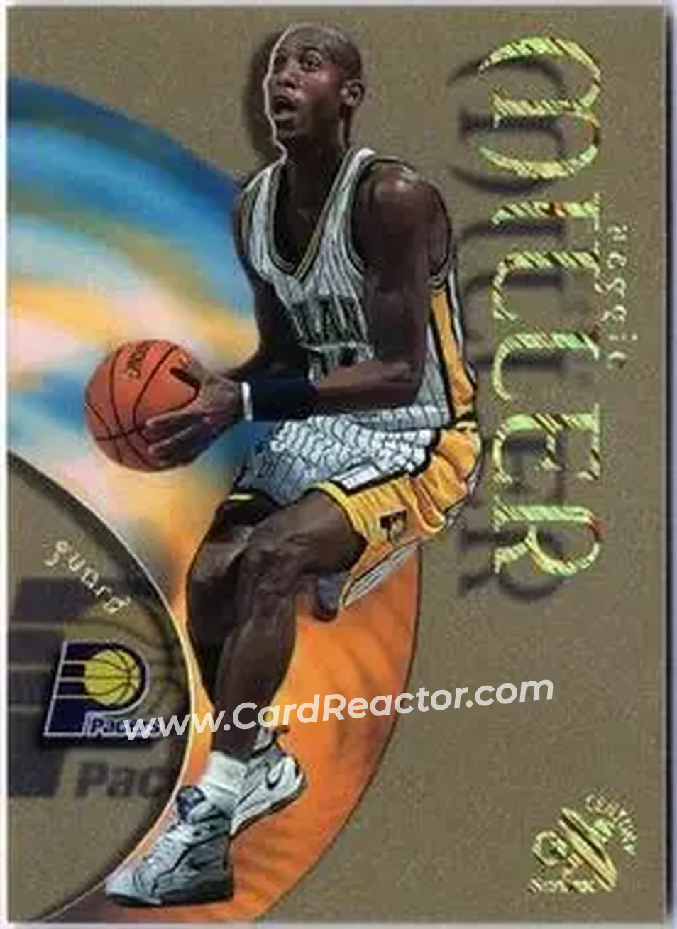 1998-99 SkyBox E-X Century - Essential Credentials Future #12 - Reggie Miller - Indiana Pacers - Front 1998-99 SkyBox E-X Century - Essential Credentials Future #12 - Reggie Miller - Indiana Pacers - Front