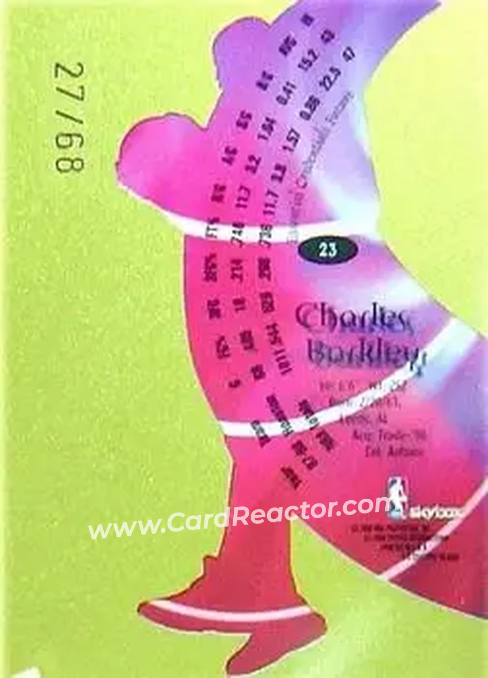 1998-99 SkyBox E-X Century - Essential Credentials Future #23 - Charles Barkley - Houston Rockets - Back 1998-99 SkyBox E-X Century - Essential Credentials Future #23 - Charles Barkley - Houston Rockets - Back