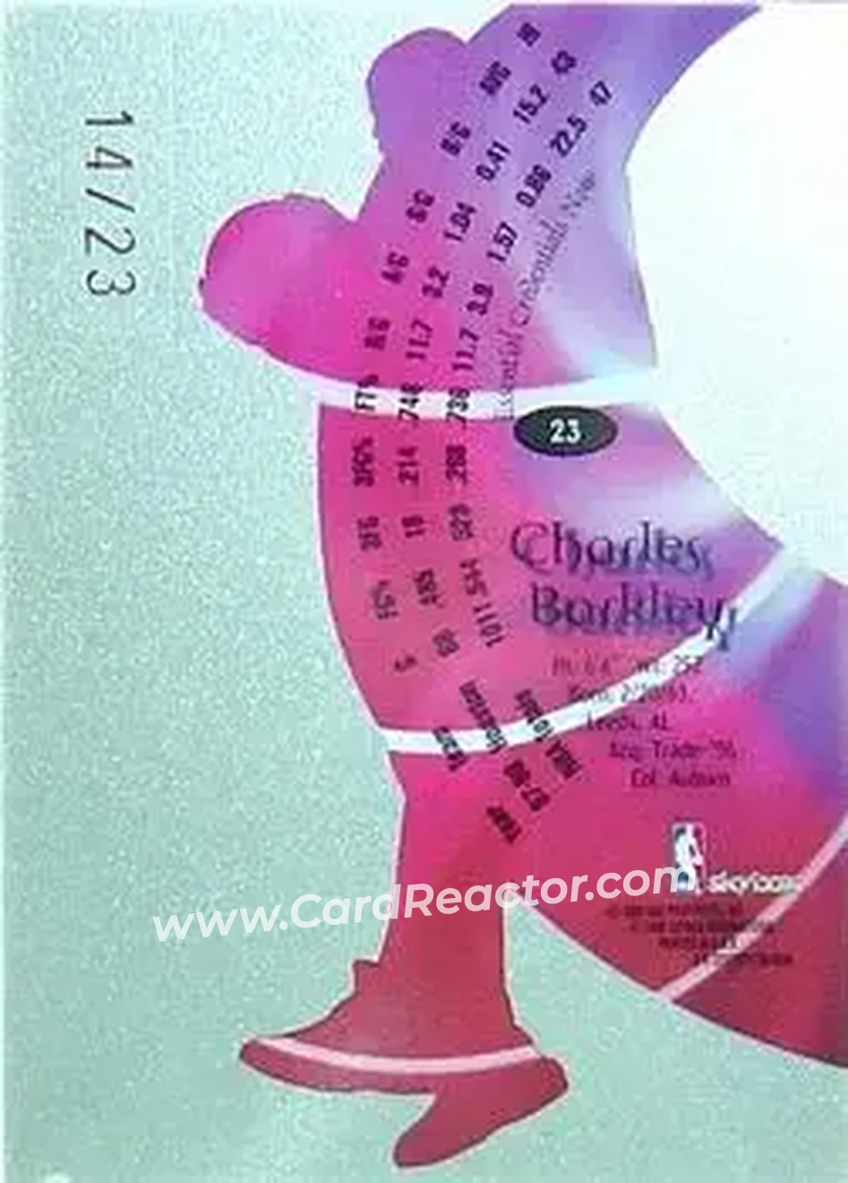 1998-99 SkyBox E-X Century - Essential Credentials Now #23 - Charles Barkley - Houston Rockets - Back 1998-99 SkyBox E-X Century - Essential Credentials Now #23 - Charles Barkley - Houston Rockets - Back