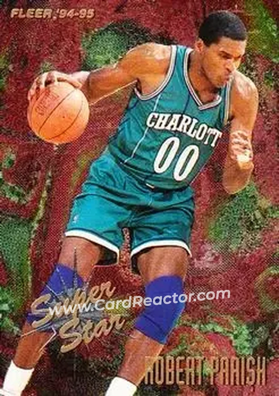 1994-95 Fleer - Super Stars #4 - Robert Parish - Charlotte Hornets - Front