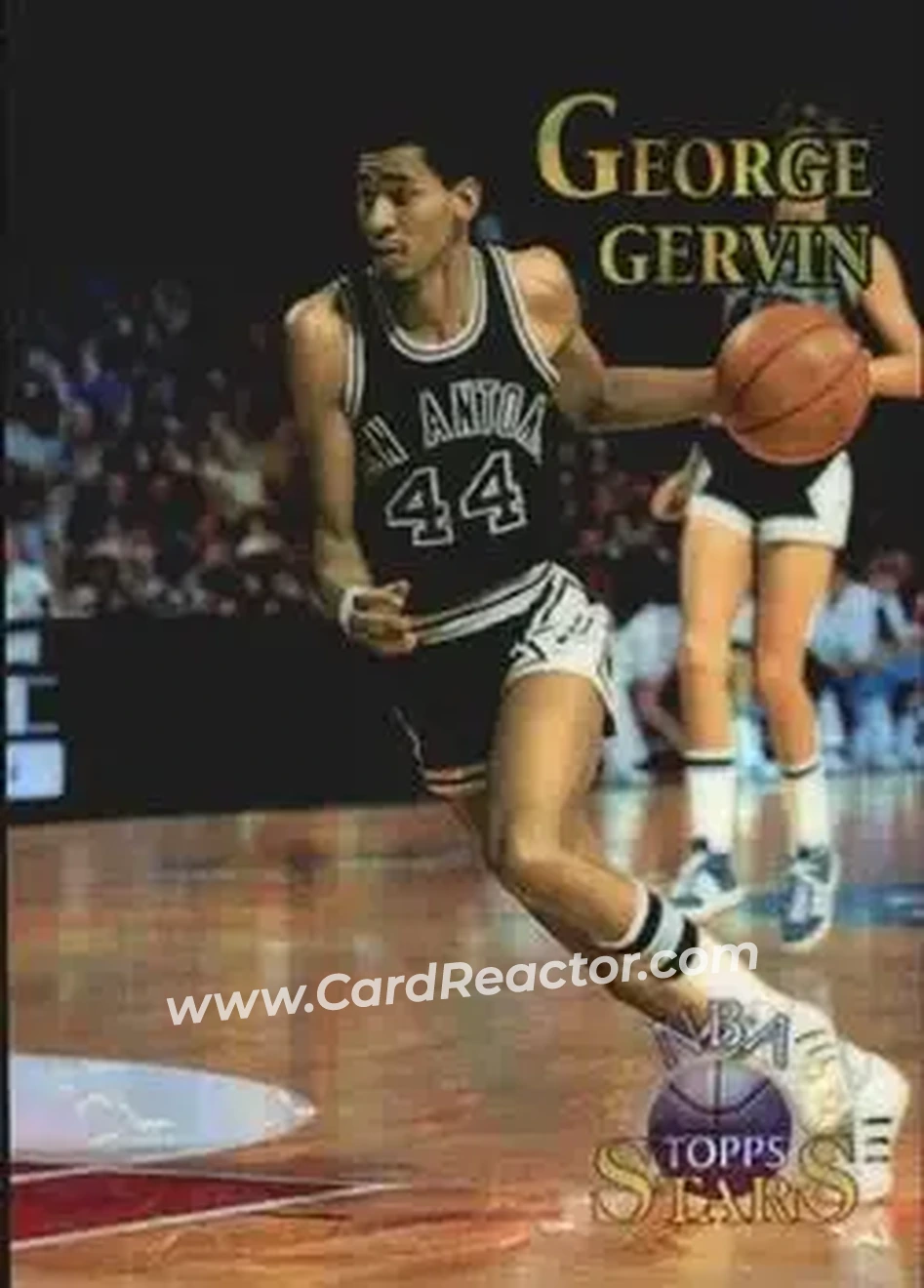 1996-97 Topps Stars - Finest Atomic Refractors #18 - George Gervin - San Antonio Spurs
