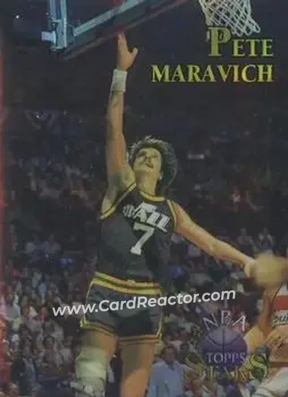 1996-97 Topps Stars - Finest Atomic Refractors #28 - Pete Maravich - New Orleans Jazz