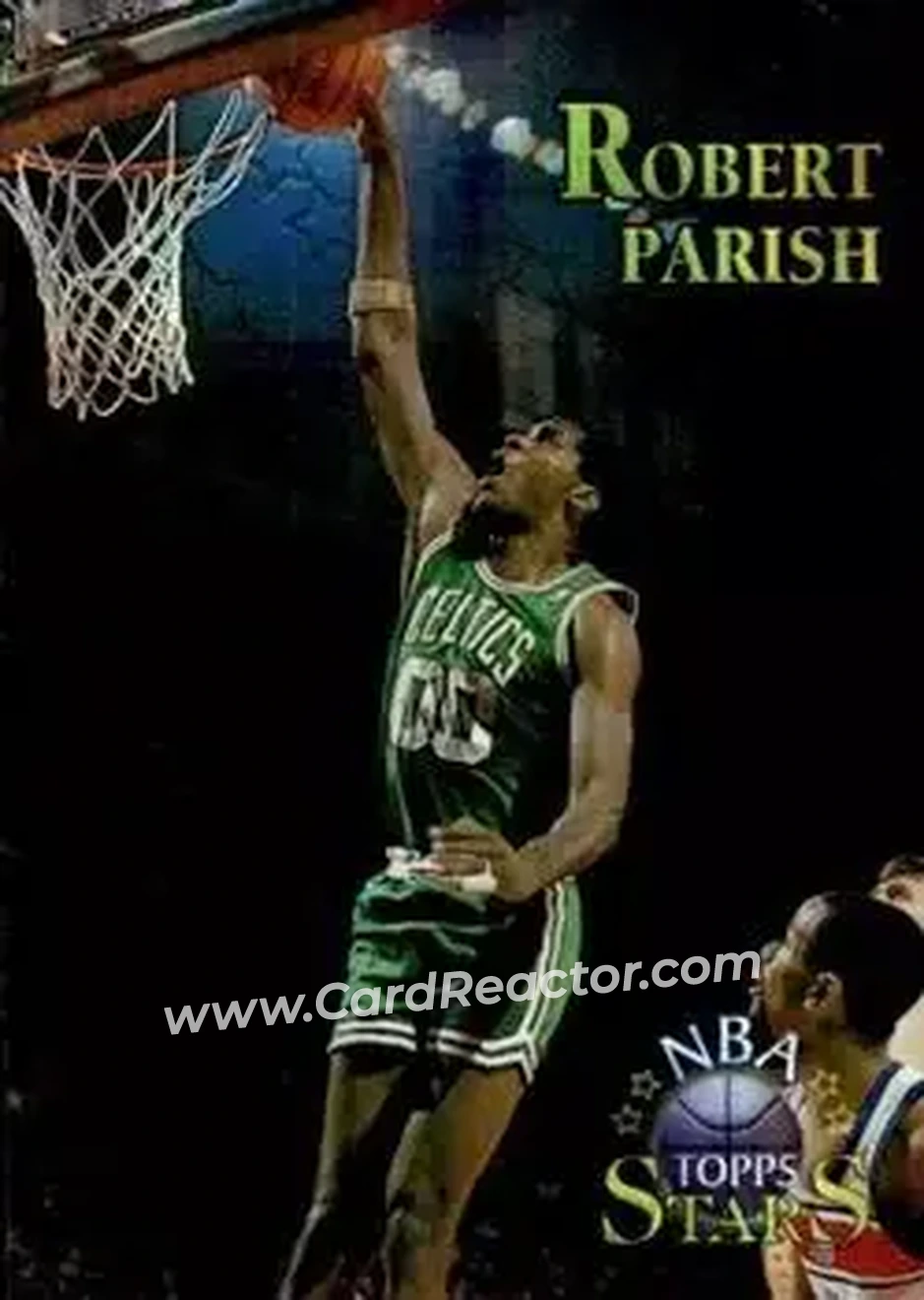 1996-97 Topps Stars - Finest Atomic Refractors #34 - Robert Parish - Boston Celtics - Front 1996-97 Topps Stars - Finest Atomic Refractors #34 - Robert Parish - Boston Celtics - Front