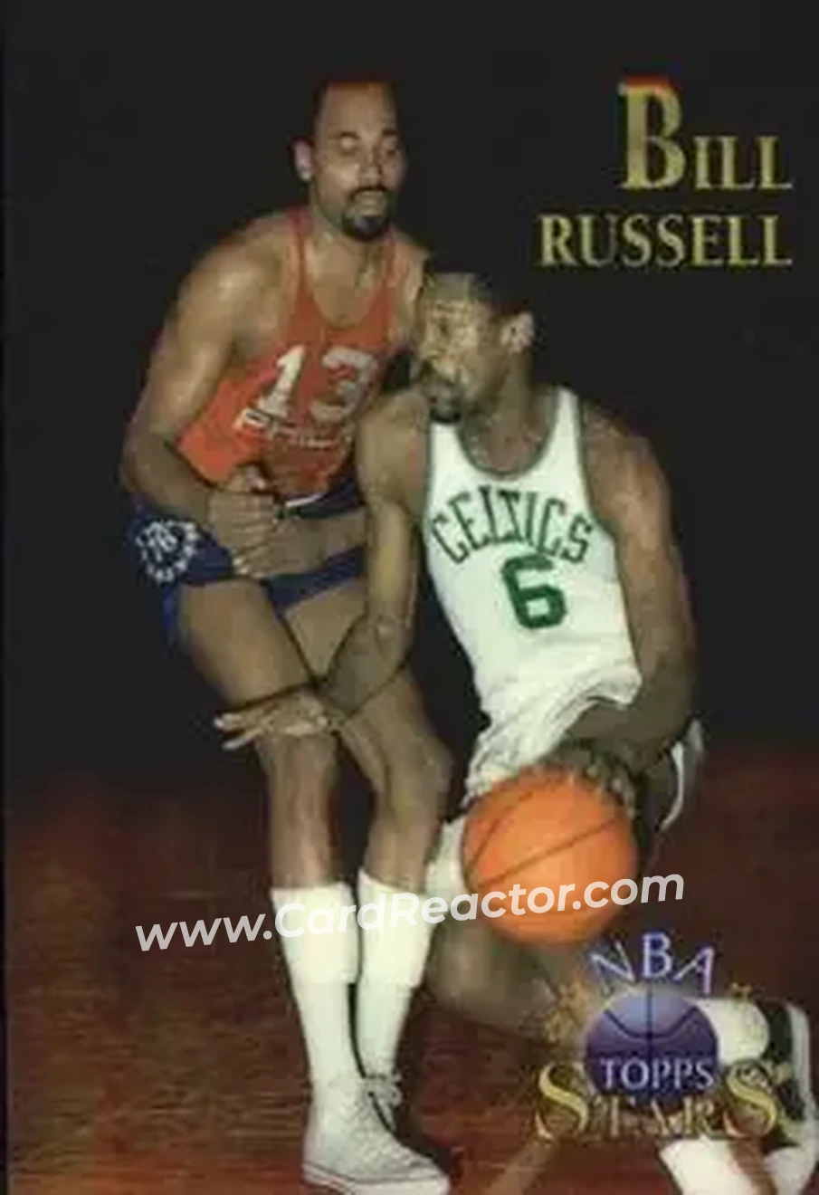1996-97 Topps Stars - Finest Atomic Refractors #40 - Bill Russell - Boston Celtics