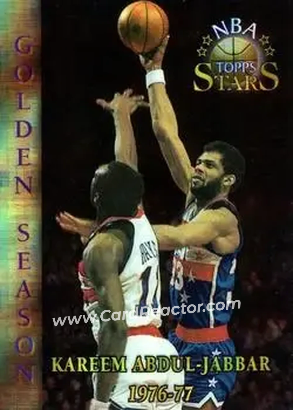 1996-97 Topps Stars - Finest Atomic Refractors #51 - Kareem Abdul-Jabbar - Los Angeles Lakers