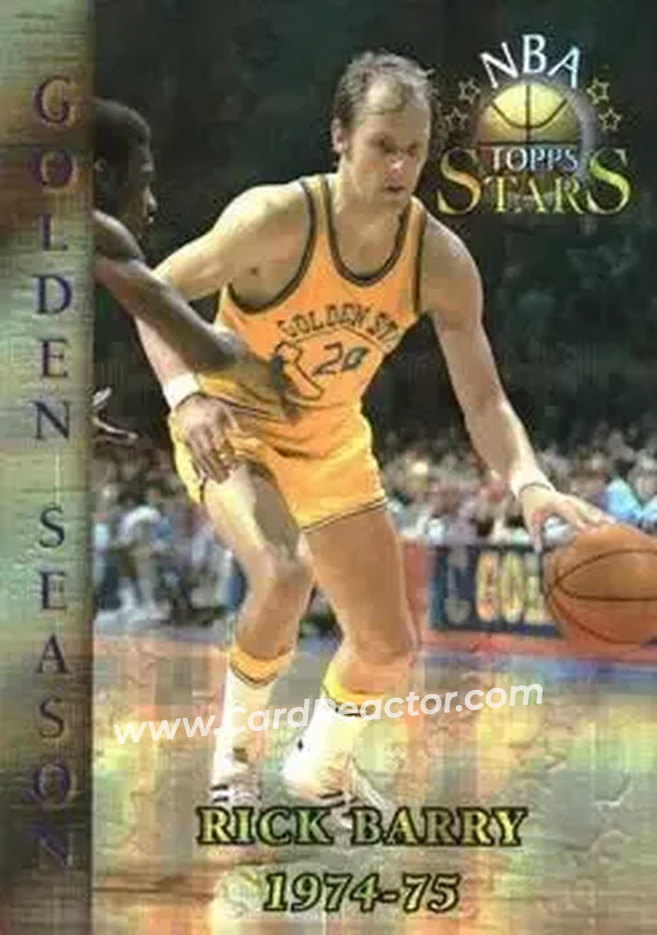 1996-97 Topps Stars - Finest Atomic Refractors #55 - Rick Barry - Golden State Warriors