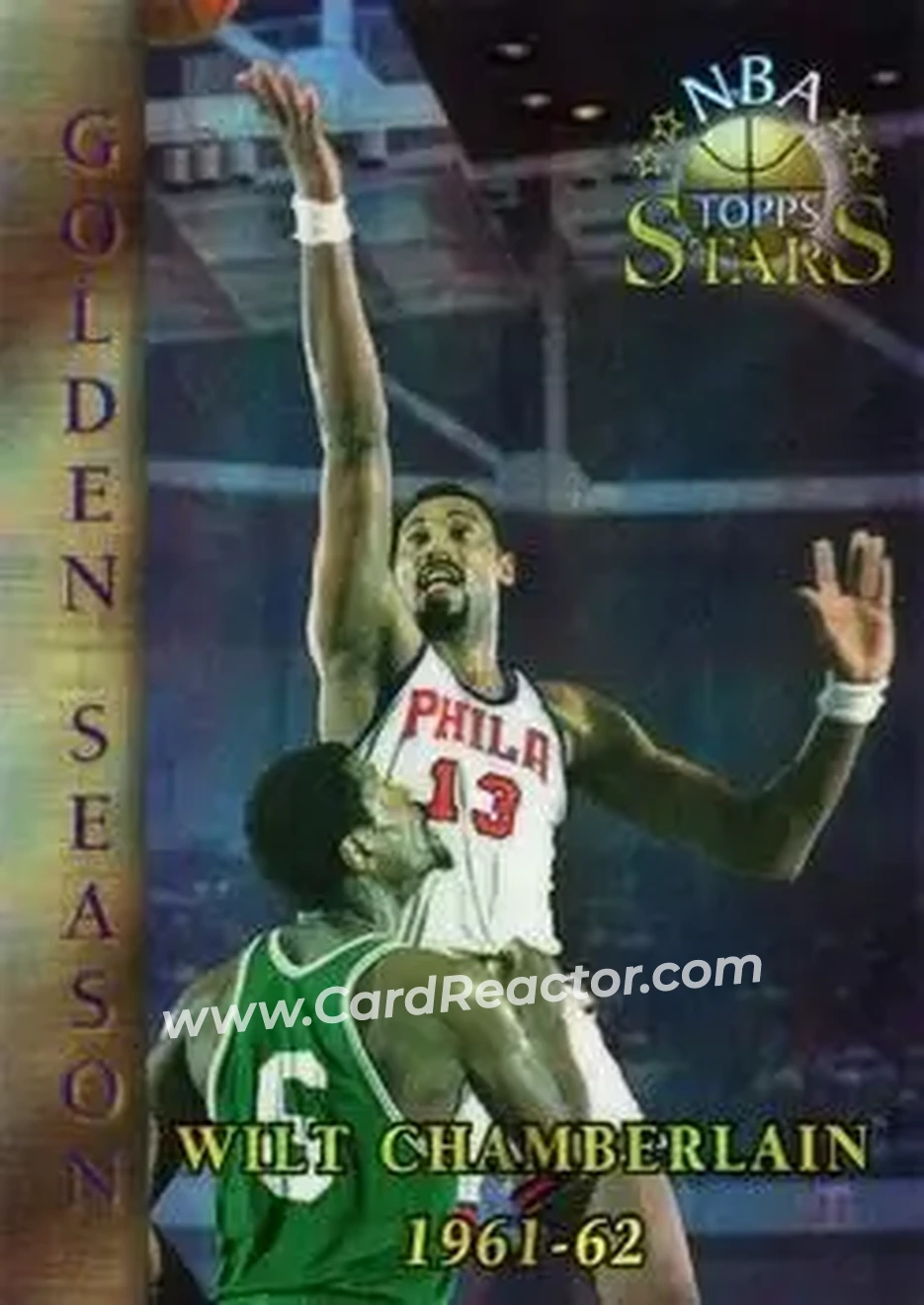 1996-97 Topps Stars - Finest Atomic Refractors #59 - Wilt Chamberlain - Philadelphia Warriors