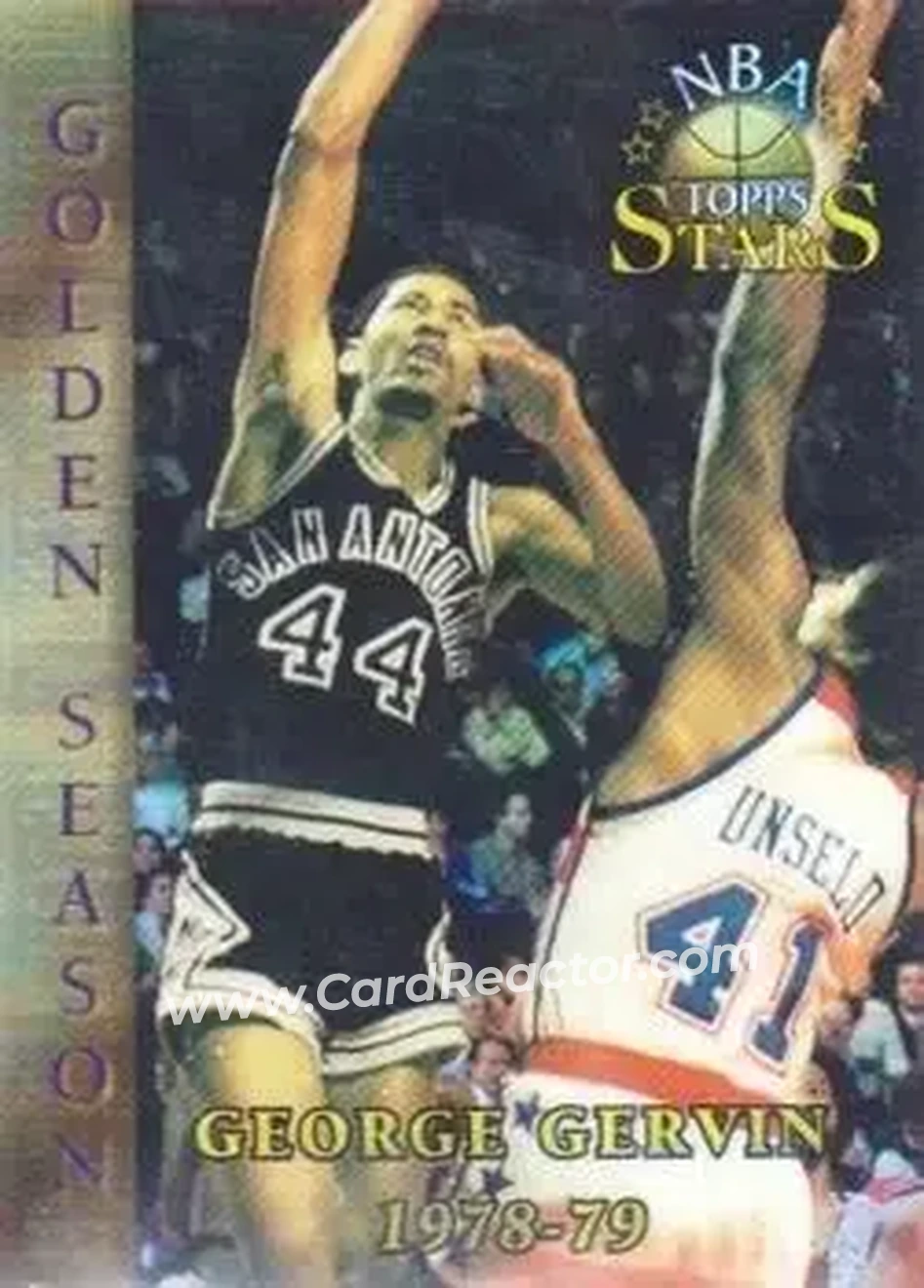 1996-97 Topps Stars - Finest Atomic Refractors #68 - George Gervin - San Antonio Spurs